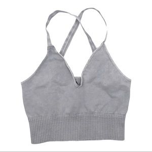 Ice Grey Free People Good Karma Crop #2